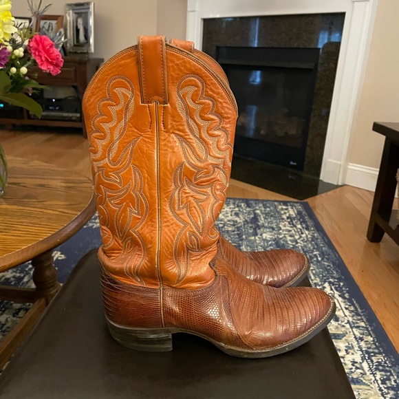 Justin Boots Shoes Justin Mens Cowboy Boots Used Poshmark